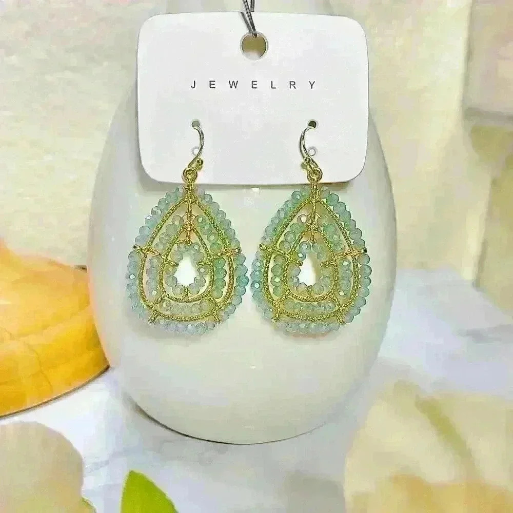 Serenity Tear Drop Earrings in Turquoise